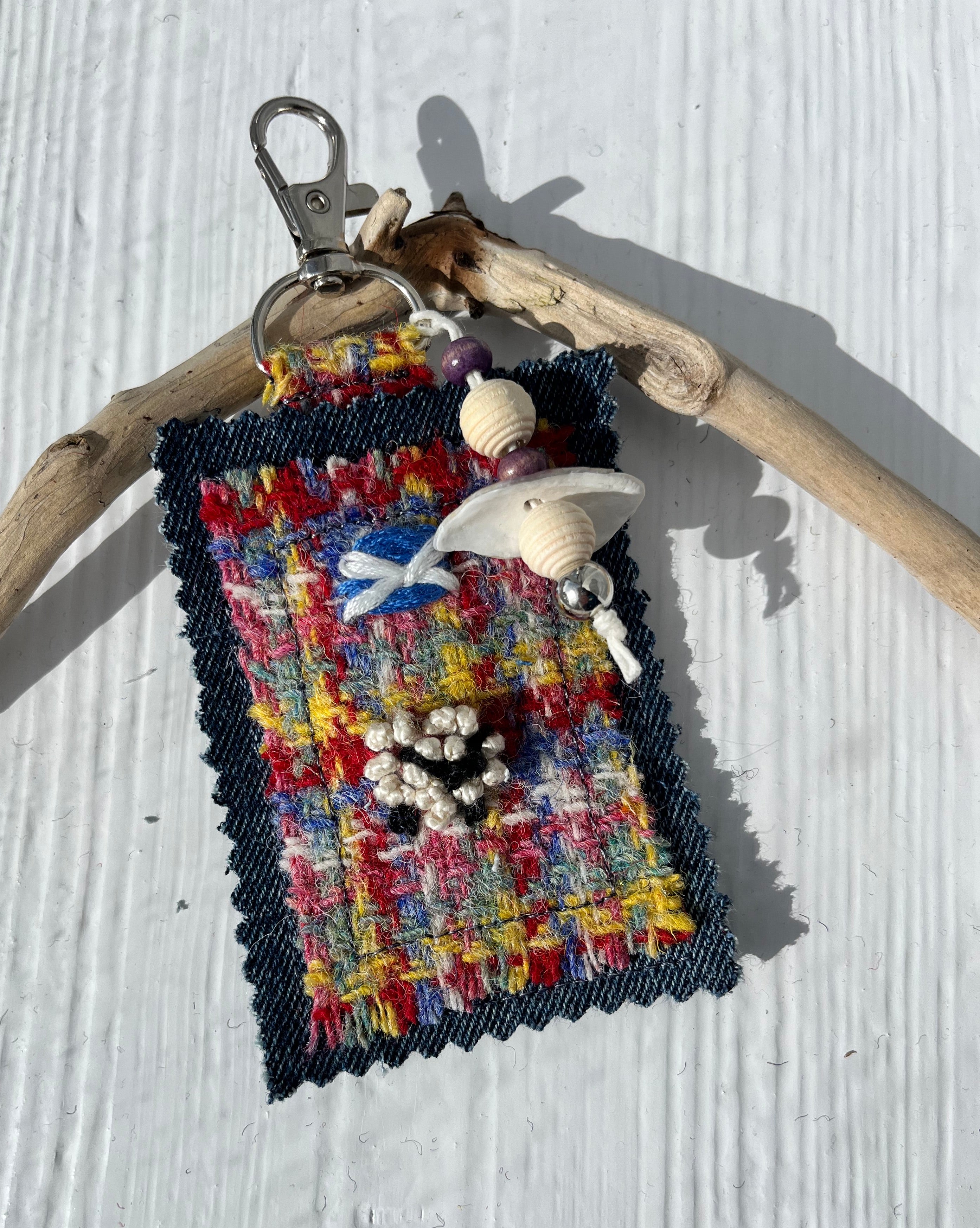 Hand Embroidered Key Fob