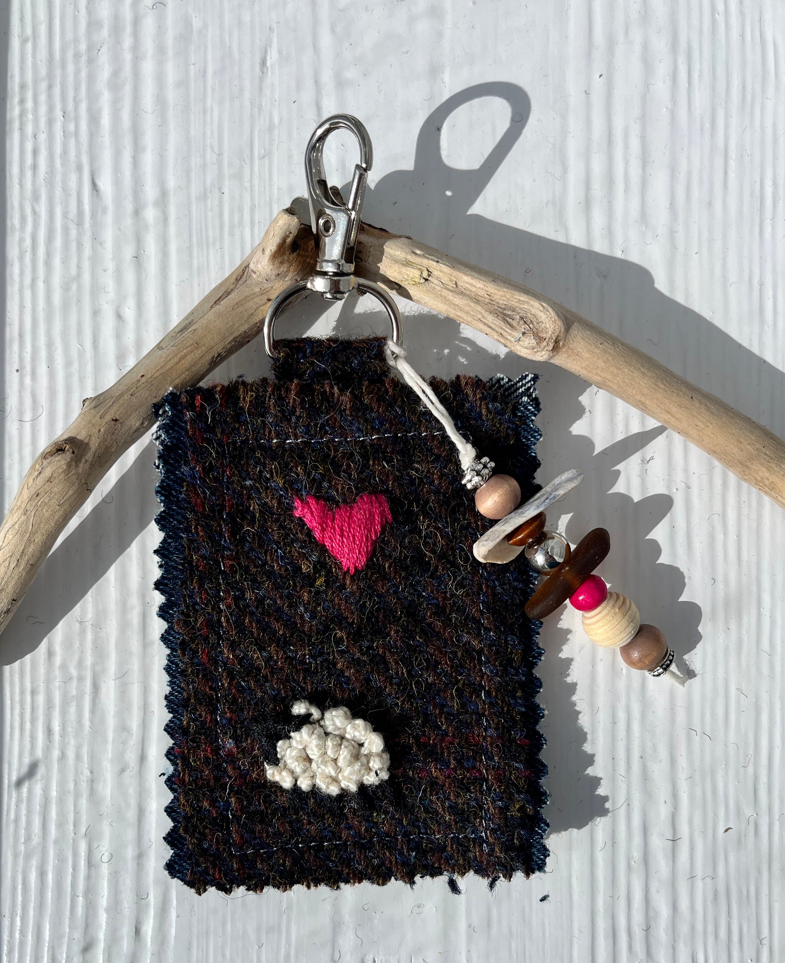Hand Embroidered Key Fob